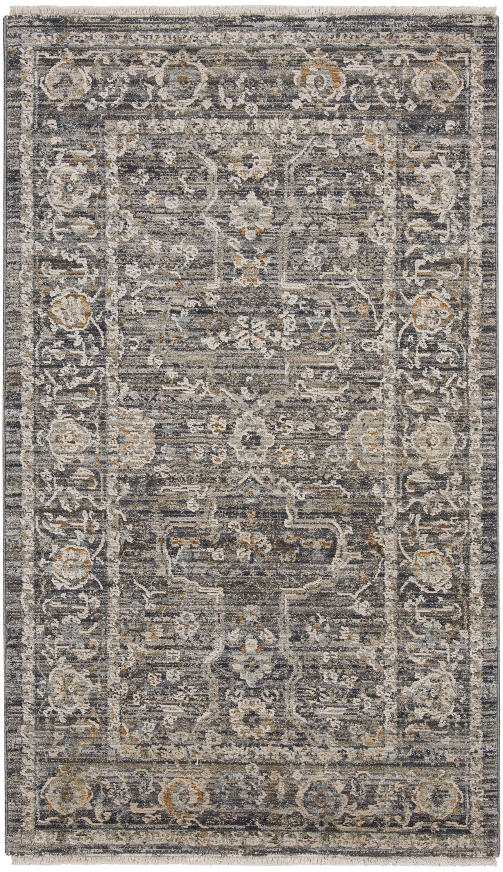 2'6" x 4'6" Slate Multicolor Rectangle Rug