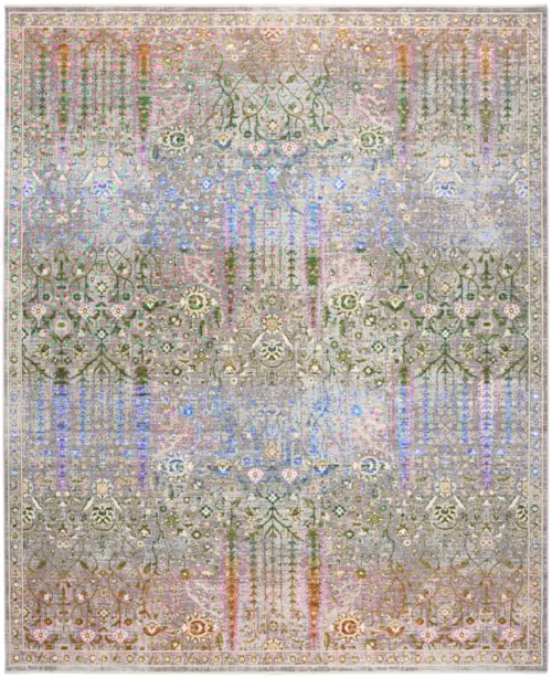 8'10" X 11'2" Blue Multicolor Rectangle Rug