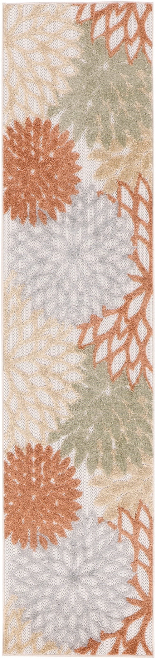 2' x 6' Ivory Multicolor Runner Rug