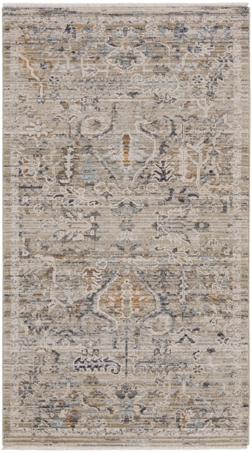 2'6" x 4'6" Ivory Taupe Rectangle Rug