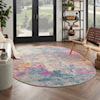 Nourison Passion 5' x 8' Oval Ivory Multicolor Modern Rug