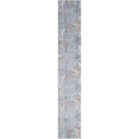 2'2" x 12' Grey Blue Rug