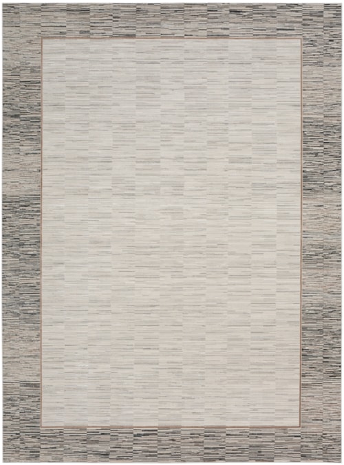 9' x 12' Grey Black Rectangle Rug