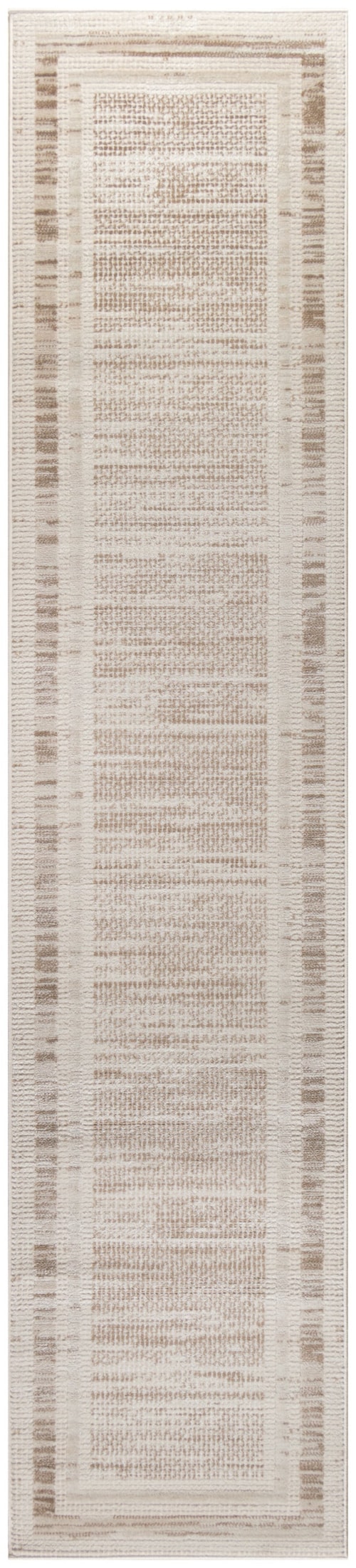 2'2" x 7'6 Mocha Ivory Runner Rug