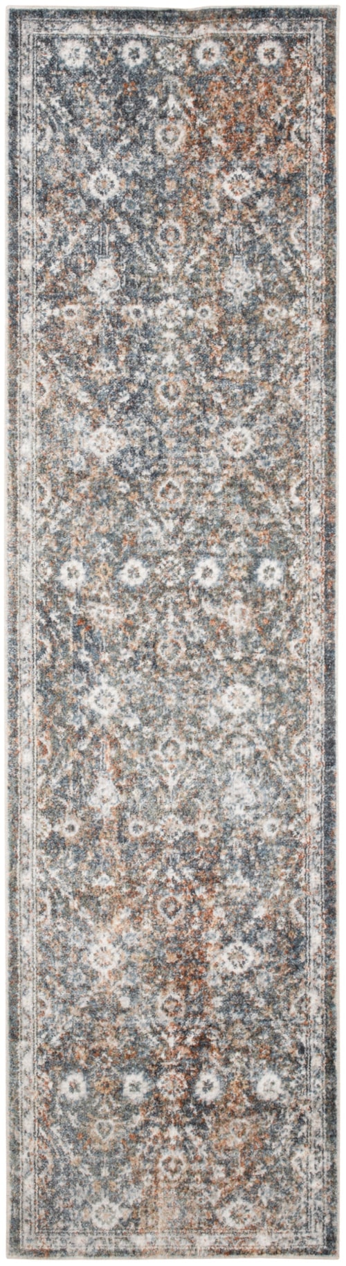 2'2" X 8' Ivory Multicolor Runner Rug