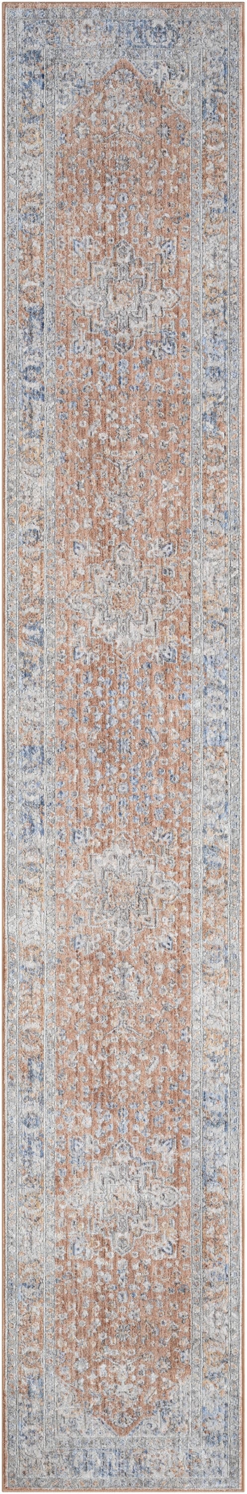 2'2" x 12' Blue Multicolor Rug
