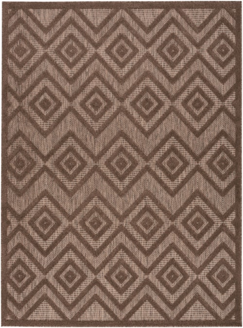 Versatile 6' X 9' Brown Modern Rug