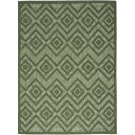 6' x 9' Green Modern Rug