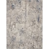 Nourison ROYAL TERRACE 5'3" x 7'3" White Blue Modern Rug