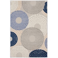 2'8" x 4' Blue/Grey Rectangle Rug