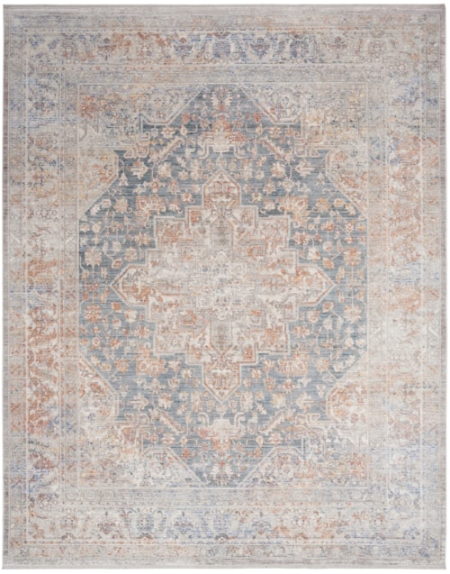 7'10" x 10' Ivory Blue Rectangle Rug