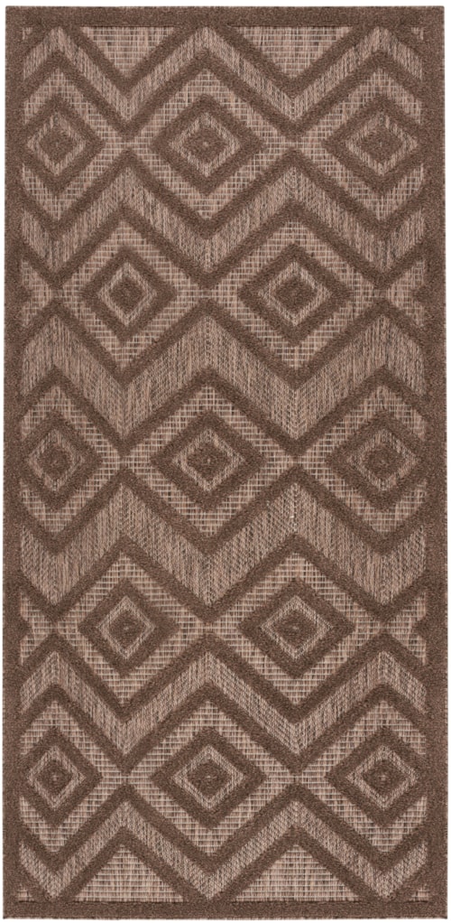Versatile 2' X 4' Brown Modern Rug