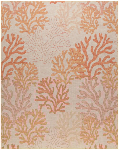 8' X 10' Coral Rectangle Rug