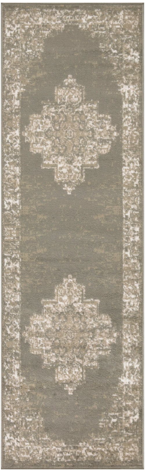 Grafix 2'3" X 7'6" Olive Vintage Indoor Rug