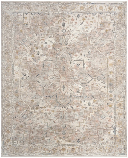 8' X 10' Ivory Multicolor Rectangle Rug