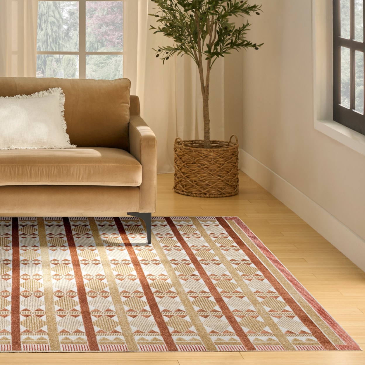 Rust 8x10 Rug Nourison Nordic NRC06-RUST-8'x10' 8' X 10' Rust Rectangle Rug | Baer's ...
