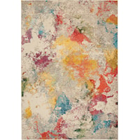 7' x 10' Ivory/Multicolor Rectangle Rug