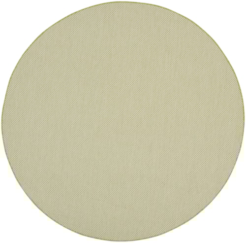 6' Ivory Green Round Rug