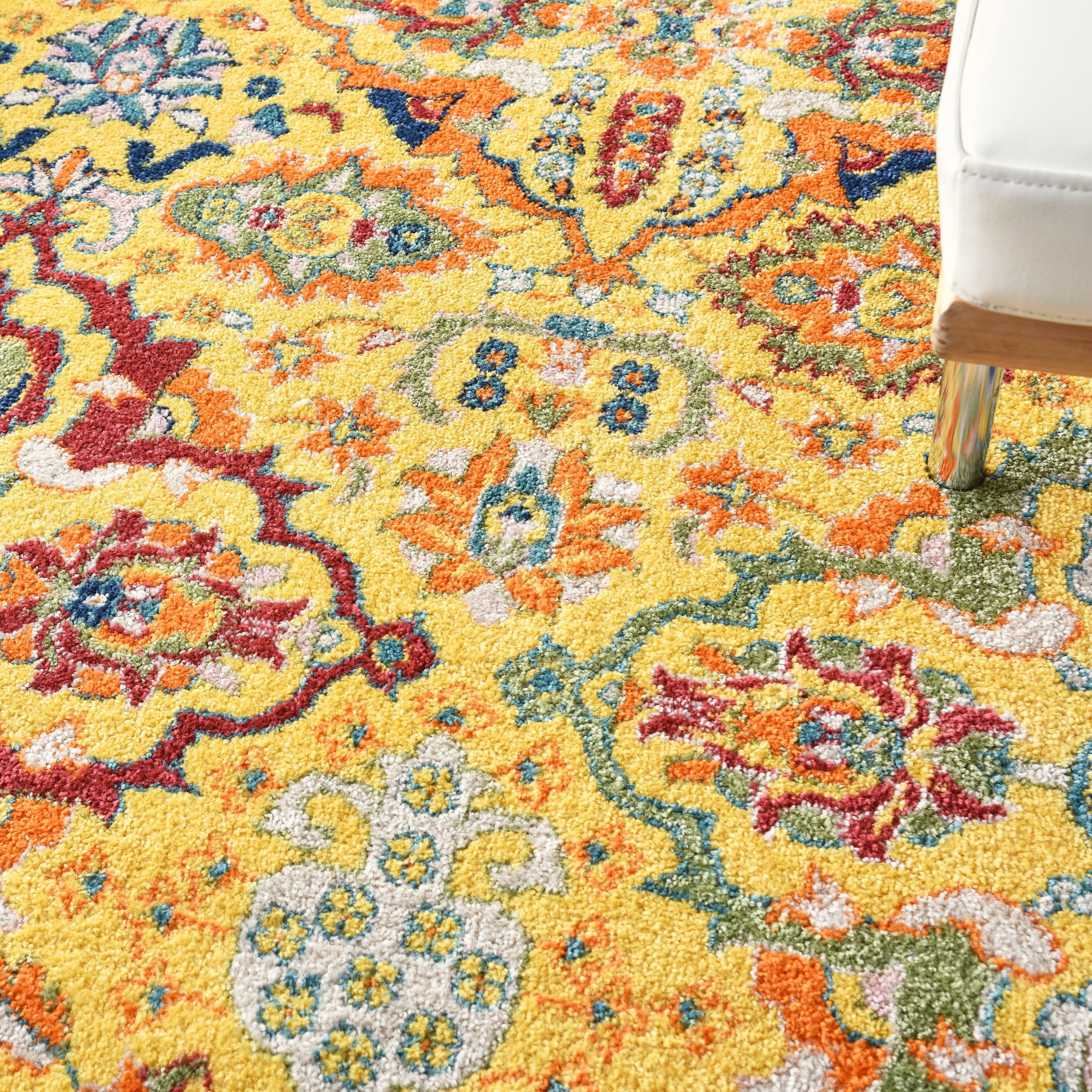 Nourison Allur 28ae98ce9e19426f836fa7a17adb5df1 7' x 10' Yellow/Multi ...