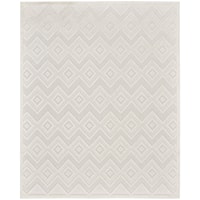 8' x 10' Ivory/White Rectangle Rug