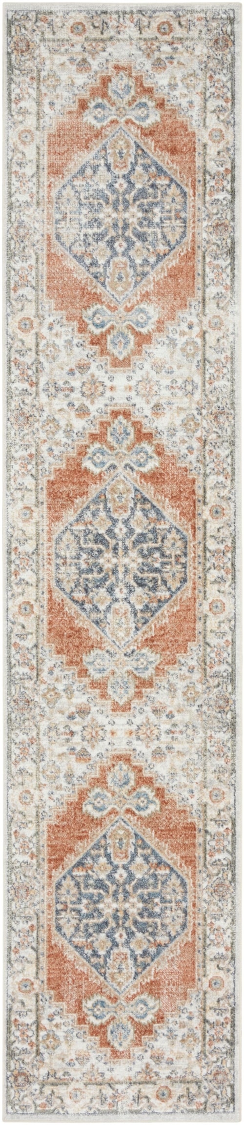 2'2" x 8' Grey/Multi Runner Rug
