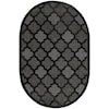 Nourison Easy Care 6' x 9' Oval Charcoal Black Modern Rug