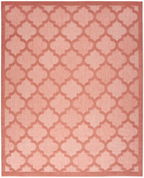 9' X 12' Coral Orange Rectangle Rug