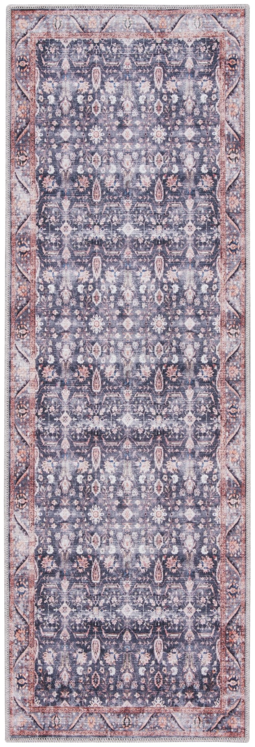 2' x 6' Runner Navy Ivory Rug