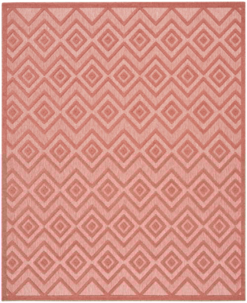 9' X 12' Coral Orange Rectangle Rug