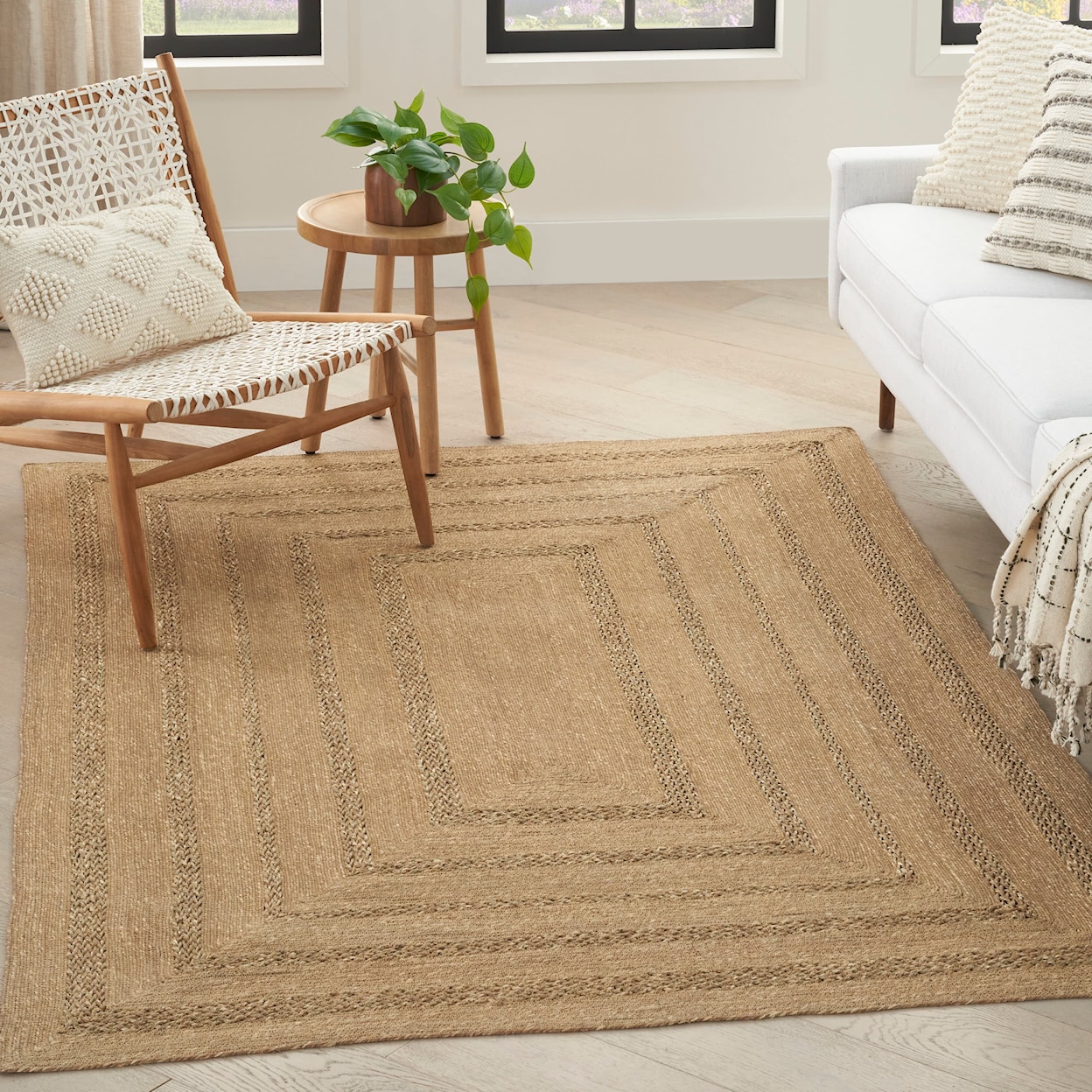 Nourison Natural Seagrass 5' x 7' Natural Outdoor Rug