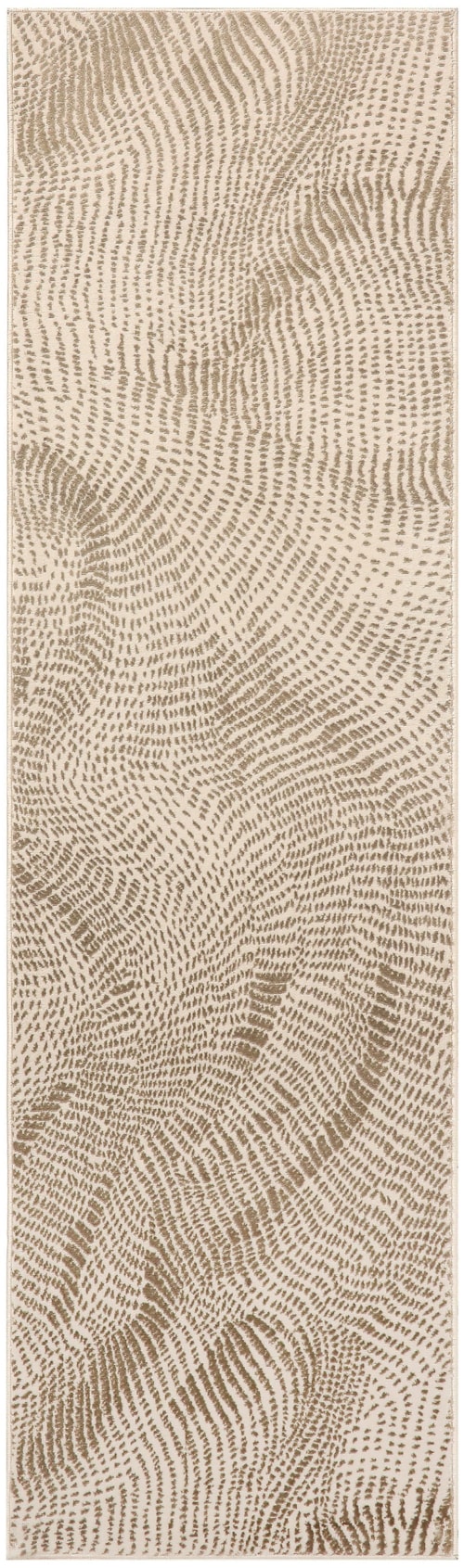 2' X 6' Beige Brown Runner Rug