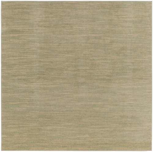 9' Green Gold Square Rug