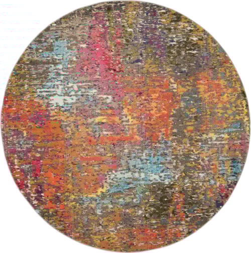 7’10” Sunset Round Rug