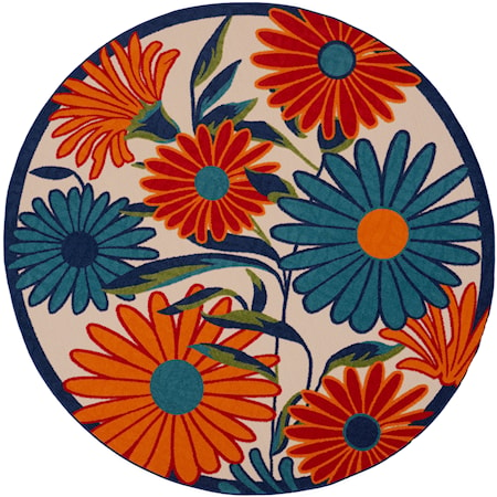 Aloha 10' X Round Multicolor Contemporary Rug