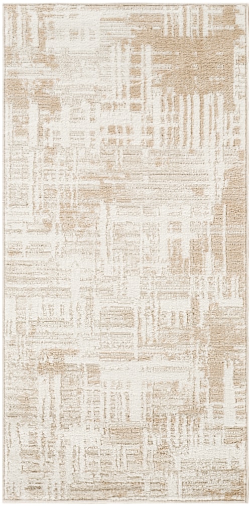 2' X 4' Ivory Taupe Rectangle Rug