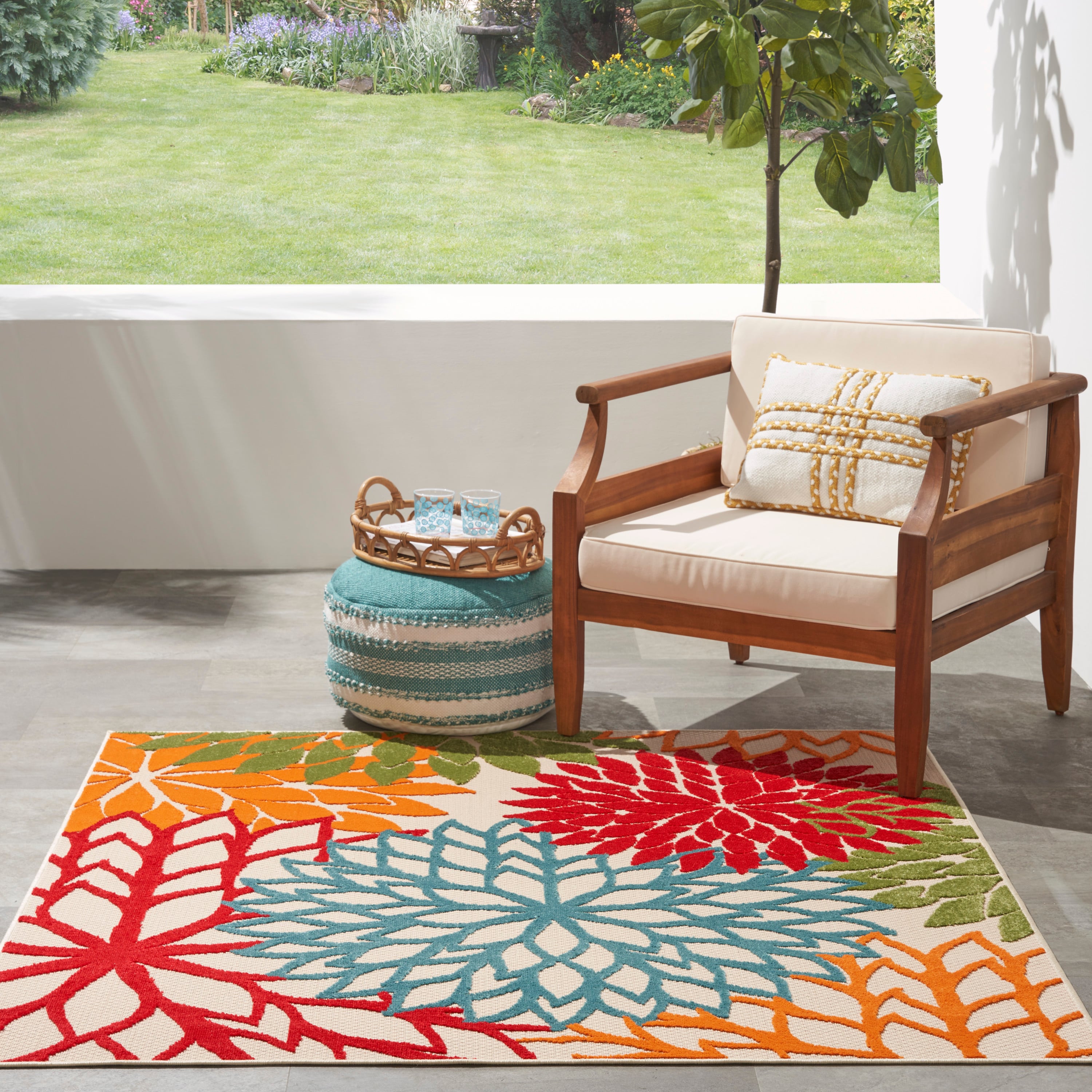 Nourison Aloha 5'3" Square  Rug