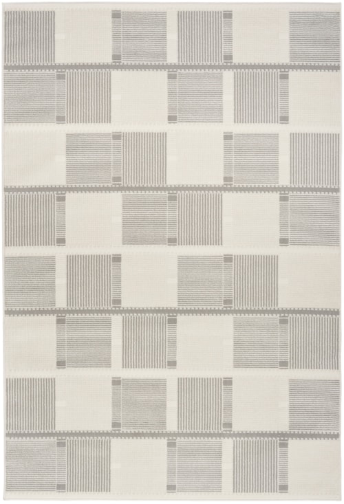 5' X 7' Ivory Grey Rectangle Rug