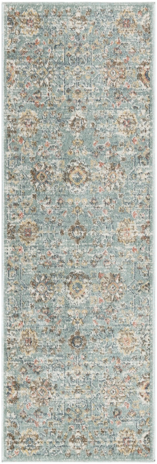 2' X 6' Blue Runner Rug
