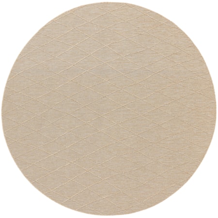 8' x Round Natural Modern Rug
