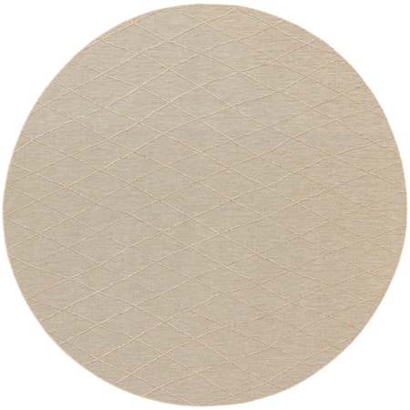 8' x Round Natural Modern Rug