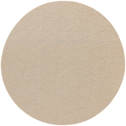 Washable Solutions 8' X Round Natural Modern Rug