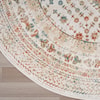 Nourison Thalia 7’10” x Round Beige Multicolor Vintage Rug