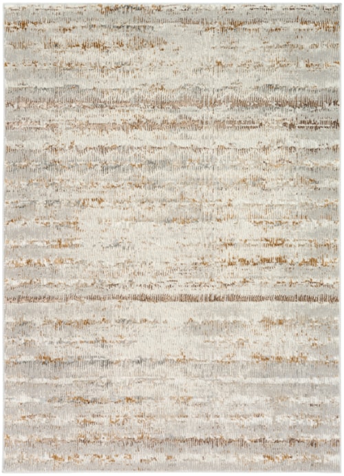 5'3" X 7'3" Ivory Rust Rectangle Rug