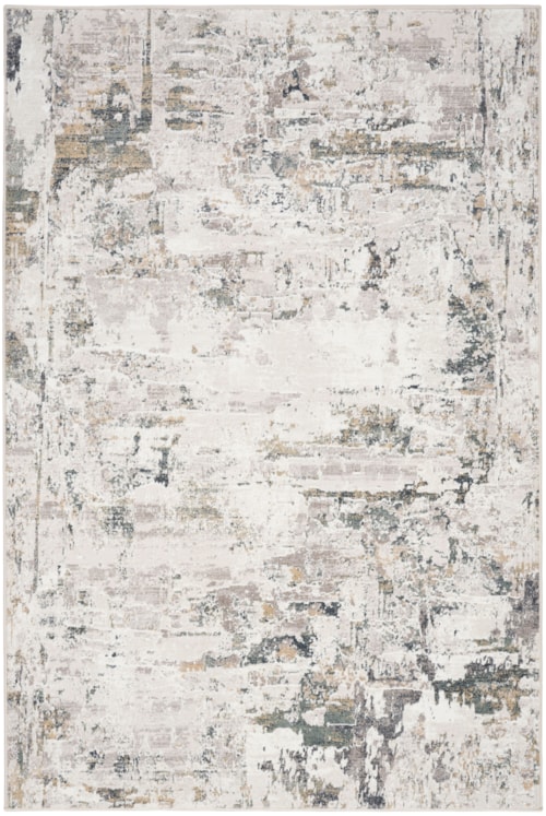 7'10" X 9'10" Ivory Multicolor Rectangle Rug