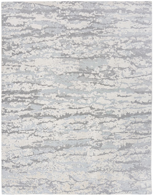 9'9" X 13'9" Aqua Rectangle Rug