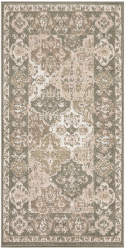 Grafix 2' X 4' Green Vintage Indoor Rug