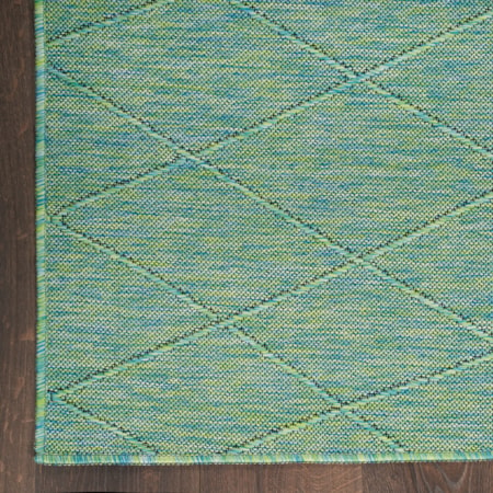 2&apos;2&quot; x 8&apos; Blue/Green Modern Rug