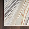 Nourison Glitz 3'11" x 5'11" Grey Gold Modern Rug
