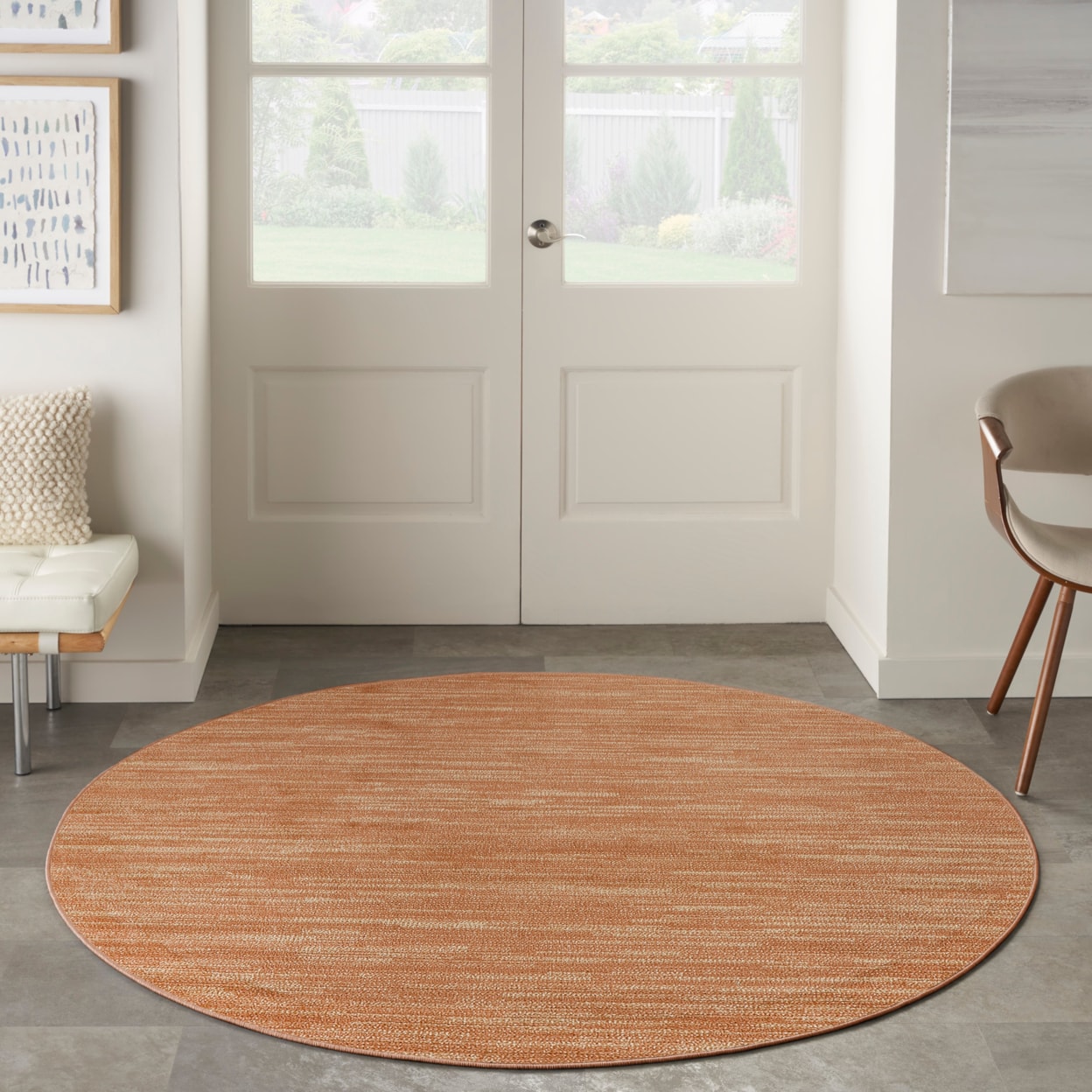 Rust Round Rug Nourison Nourison Essentials 93879149650747e4 4' Rust Round Rug | Baer ...