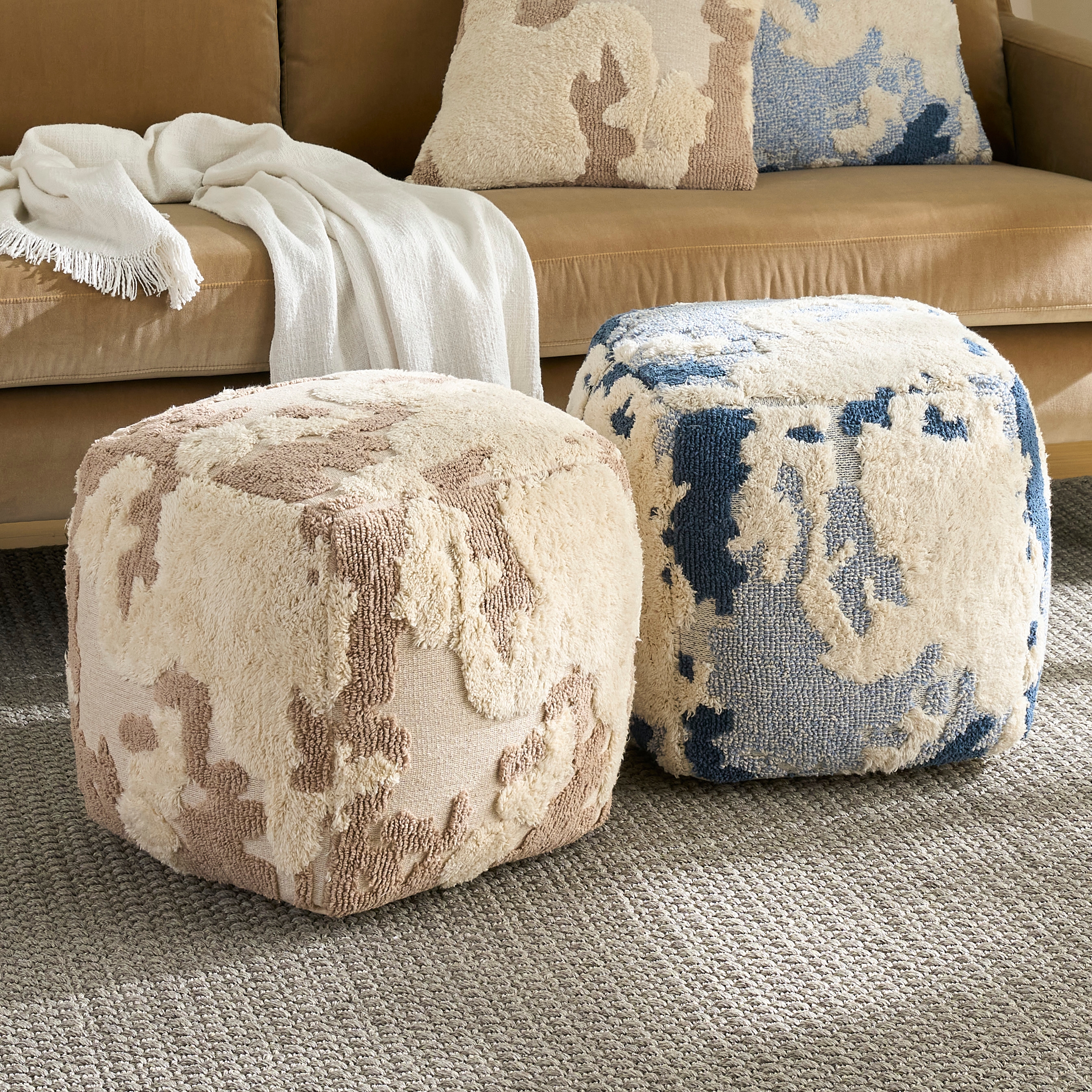 15" X 15" X 15" Poufs